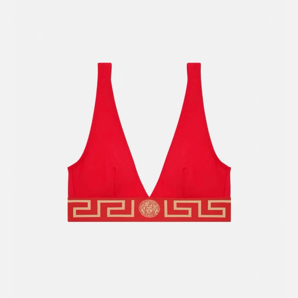 Greca Border Triangle Bikini Top